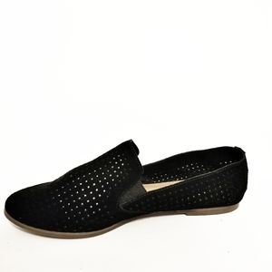 Lucky Brand Black Suede Flats, Size 9.5